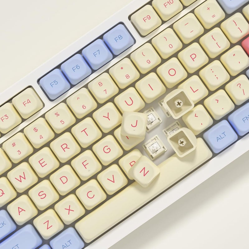 YMKPVR KBDiy Marshmallow KOA Profile Keycaps 60 Percent,Dye-Sublimation PBT Pink Cute Custom Keyboard Keycap,141 Key Cap Set for Cherry Gateron MX Switches Mechanical Keyboards - Image 5